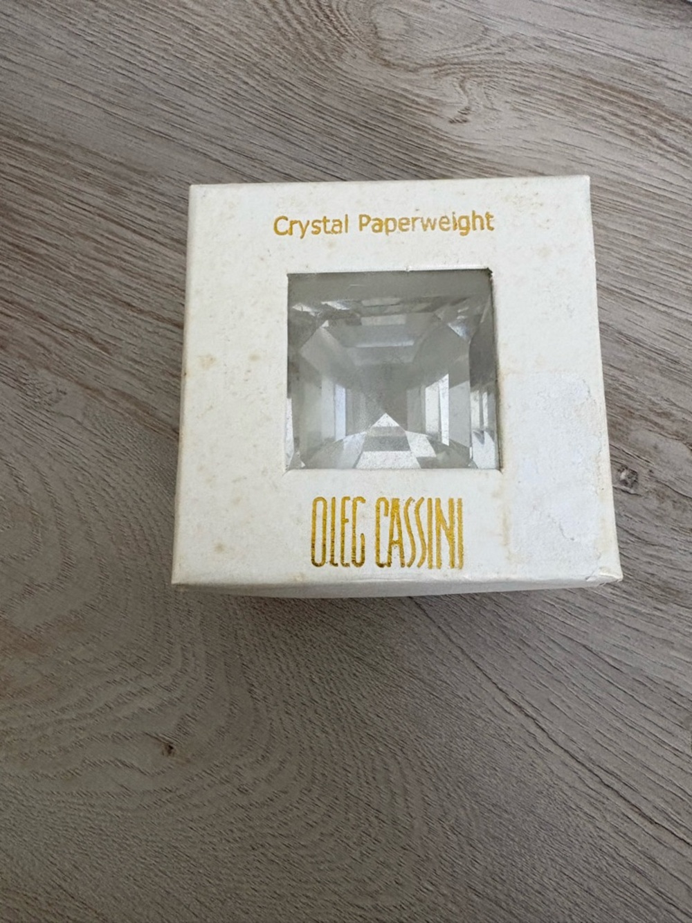 Crystal paperweight